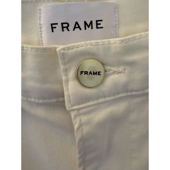 NEW Frame Le High Cropped Skinny Jeans Off White Size 30 - Picture 9 of 14